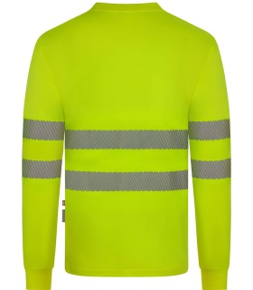 Camiseta de alta visibilidad, poliéster reciclado y cinta segmentada 305634. Velilla4