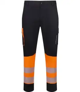 Pantalón de alta visibilidad stretch, reciclado y cinta segmentada 303032S. Velilla1