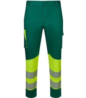Pantalón de alta visibilidad stretch, reciclado y cinta segmentada 303032S. Velilla5
