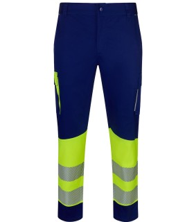 Pantalón de alta visibilidad stretch, reciclado y cinta segmentada 303032S. Velilla11