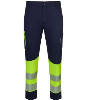 Pantalón de alta visibilidad stretch, reciclado y cinta segmentada 303032S. Velilla17
