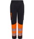 Pantalón de mujer alta visibilidad stretch, reciclado y cinta segmentada 303032SW. Velilla1