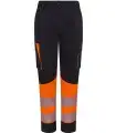 Pantalón de mujer alta visibilidad stretch, reciclado y cinta segmentada 303032SW. Velilla1