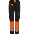 Pantalón de mujer alta visibilidad stretch, reciclado y cinta segmentada 303032SW. Velilla2