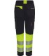 Pantalón de mujer alta visibilidad stretch, reciclado y cinta segmentada 303032SW. Velilla4