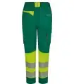 Pantalón de mujer alta visibilidad stretch, reciclado y cinta segmentada 303032SW. Velilla6