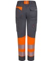 Pantalón de mujer alta visibilidad stretch, reciclado y cinta segmentada 303032SW. Velilla8