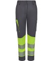 Pantalón de mujer alta visibilidad stretch, reciclado y cinta segmentada 303032SW. Velilla9
