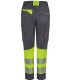 Pantalón de mujer alta visibilidad stretch, reciclado y cinta segmentada 303032SW. Velilla10