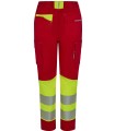 Pantalón de mujer alta visibilidad stretch, reciclado y cinta segmentada 303032SW. Velilla14