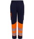 Pantalón de mujer alta visibilidad stretch, reciclado y cinta segmentada 303032SW. Velilla15