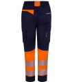 Pantalón de mujer alta visibilidad stretch, reciclado y cinta segmentada 303032SW. Velilla16