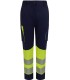 Pantalón de mujer alta visibilidad stretch, reciclado y cinta segmentada 303032SW. Velilla17