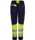 Pantalón de mujer alta visibilidad stretch, reciclado y cinta segmentada 303032SW. Velilla18