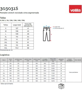 Pantalón de alta visibilidad stretch, reciclado y cinta segmentada 303031S. Velilla5