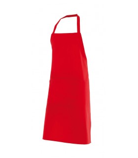 Delantal con peto 404204 unisex. Con bolsillo. Velilla rojo