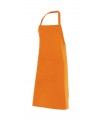 Delantal con peto 404204 unisex. Con bolsillo. Velilla naranja