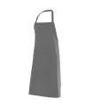 Delantal con peto 404204 unisex. Con bolsillo. Velilla gris