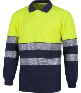 Polo de alta visibilidad certificado con cinta reflectante segmentada C3891. Workteam1