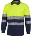 Polo de alta visibilidad certificado con cinta reflectante segmentada C3891. Workteam1