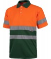 Polo bicolor reflectante de alta visibilidad certificado C3860. Workteam6