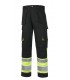 Pantalón de alta visibilidad  bicolor, reforzado y con porta rodilleras C2918. Workteam1