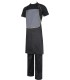 Delantal M540 largo de cocina. Un bolsillo. Combinado. Workteam